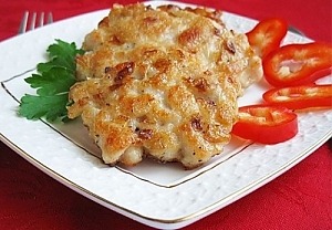 Рубленные котлеты из куриного филе с майонезом