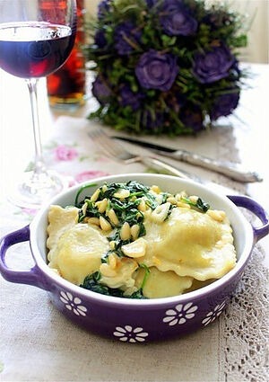 Равиоли с грибами и сыром