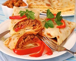 Блины с мясным фаршем Блины с мясным фаршем