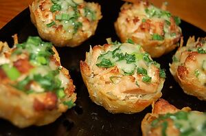 Тарталетки из картофеля с куриным филе