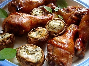 Куриные голяшки на решетке