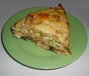 Курник из блинов