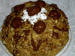 Торт с зефиром и грецкими орехами