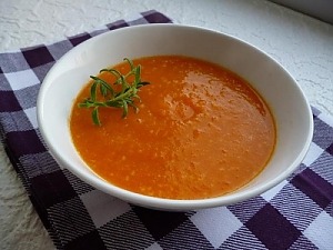 Морковный суп-пюре с кускусом