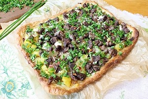 Пирог с картошкой и мясом