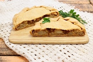 Постный пирог с картошкой
