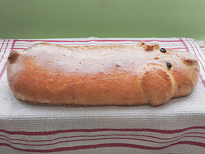 Кулебяка с мясом и капустой