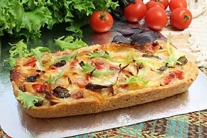 Открытый пирог с сыром Открытый пирог с сыром
