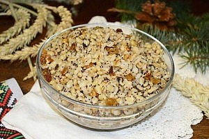 Рождественская кутья из пшеницы с изюмом