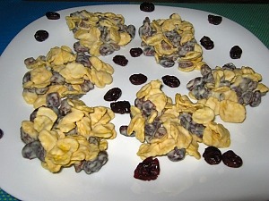 Печенье из кукурузных хлопьев без выпечки