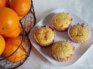 Апельсиновые маффины с белым шоколадом