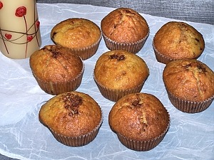 Кексы с шоколадом на молоке