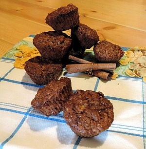 Маффины с кукурузными хлопьями и шоколадом
