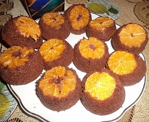 Перевернутые маффины с мандаринами