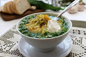 Постный рассольник с кус-кусом
