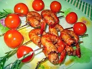 Шашлыки из креветок Шашлыки из креветок