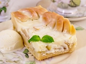 Яблочный пирог с кремом