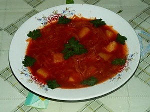 Постный борщ