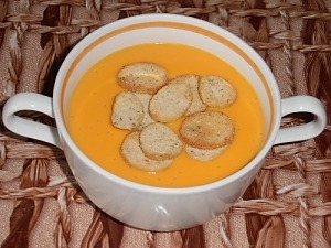 Суп-пюре из тыквы с плавленным сыром