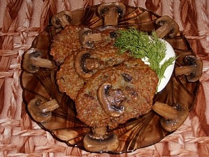 Картофельные драники с грибами