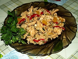 Рис по-китайски с овощами