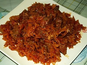 Тушеная капуста с мясом
