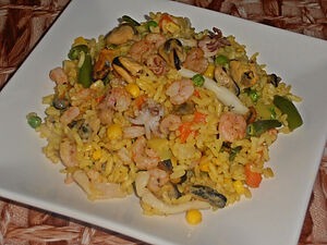 Паэлья с морепродуктами