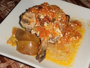 Кролик, тушенный в сметане