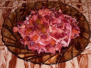Винегрет с фасолью и квашеной капустой