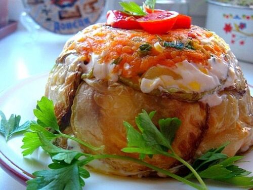 Закусочный кабачковый торт