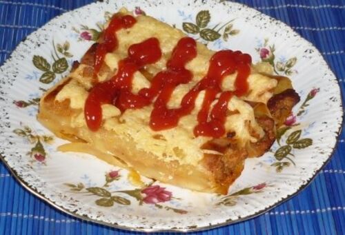 Каннеллони с мясом и сыром Каннеллони с мясом и сыром