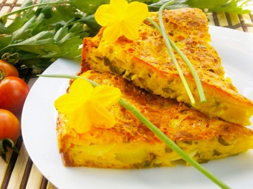 Луковый пирог с сыром
