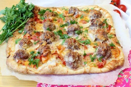 Открытый пирог с фаршем