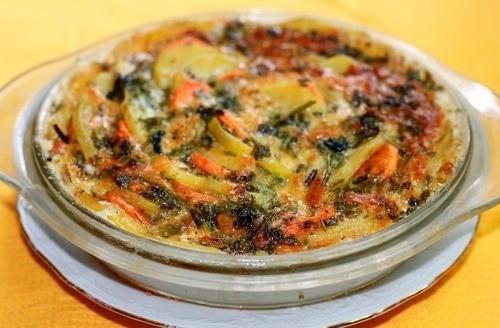 Картофельная запеканка с морковью Картофельная запеканка с морковью