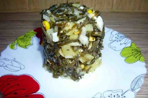 Салат из морской капусты с картофелем Салат из морской капусты с картофелем
