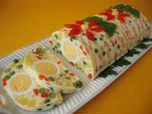 Салат-желе с овощами