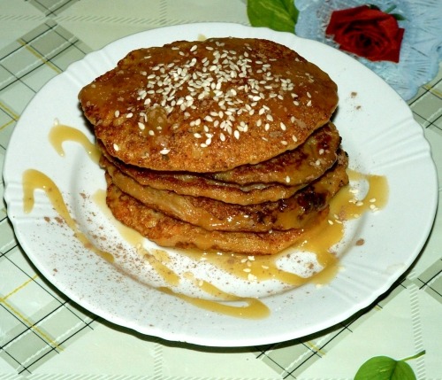 Оладьи из тыквы с яблоками