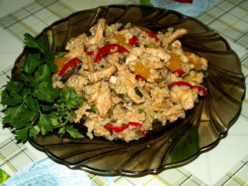 Рис по-китайски с овощами Рис по-китайски с овощами