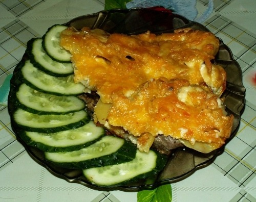 Картофель по-французски с мясом Картофель по-французски с мясом