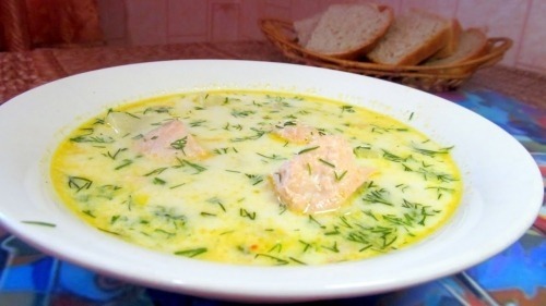 Уха по-фински со сливками